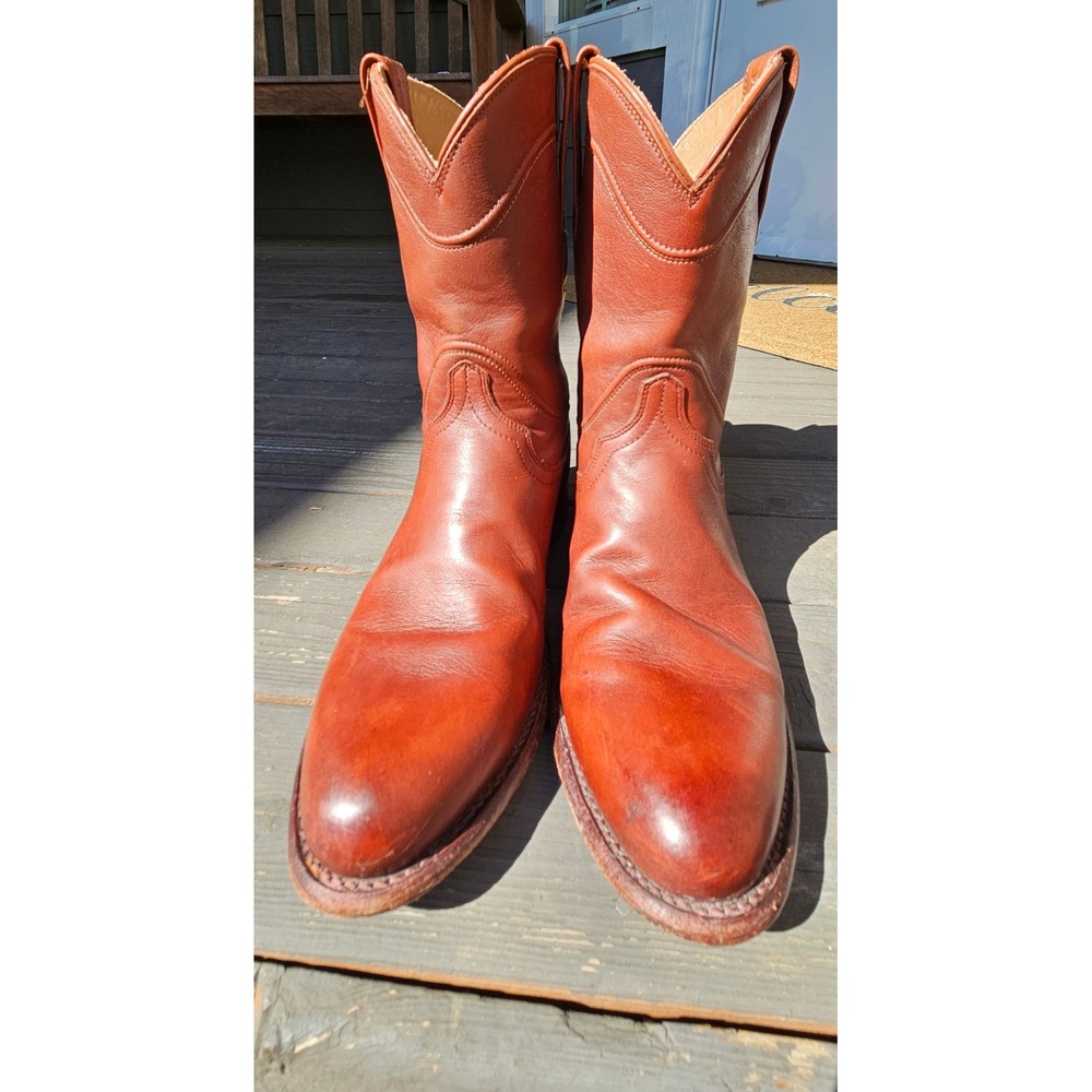 Tecovas The Earl Mens Bourbon Calfskin Leather Cowboy Boots Size 8 D